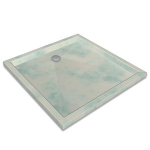 Emerald green marble shower tray