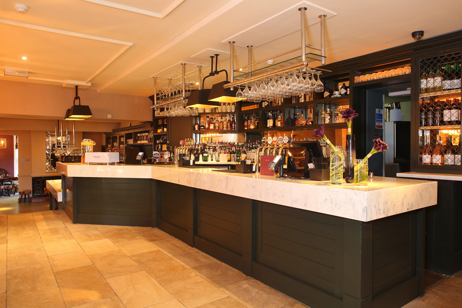 Mitchells and Butlers have specified Versital marble for it's marble bar tops and table tops.