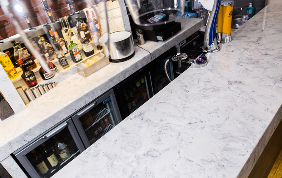Bar Top in Arabesque Marble Finish