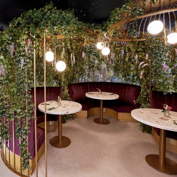 Feya Cafe Interior Design Hospitality Design with Gold Stratos 2