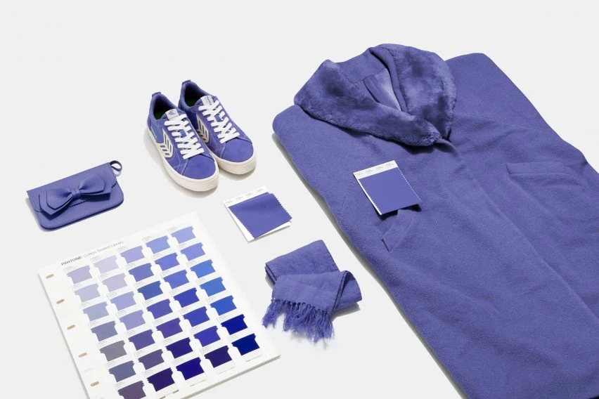 The new lavender purple from Pantone Very Peri for a range of products including paint, clothes and fabrics